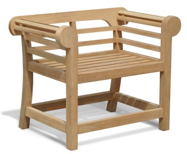 Low Back Teak Lutyens-Style Chair
