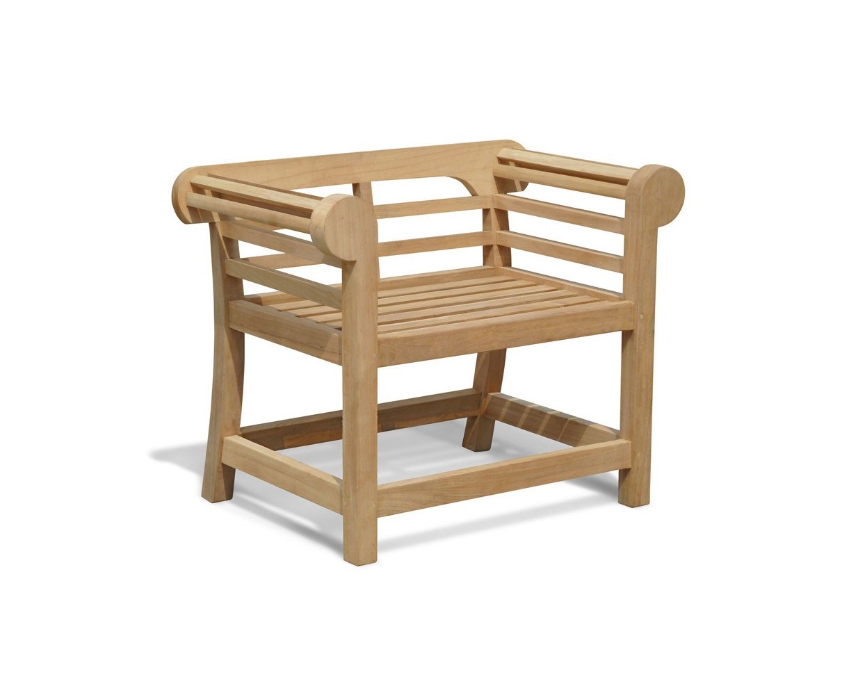 Low Back Teak Lutyens-Style Chair