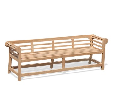 Low Back Teak Lutyens-Style Bench - 2.25m