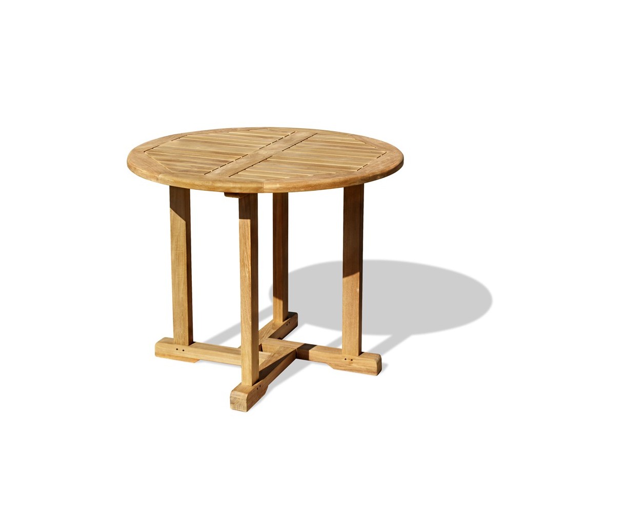 Canfield Teak Round Garden Table - 80cm