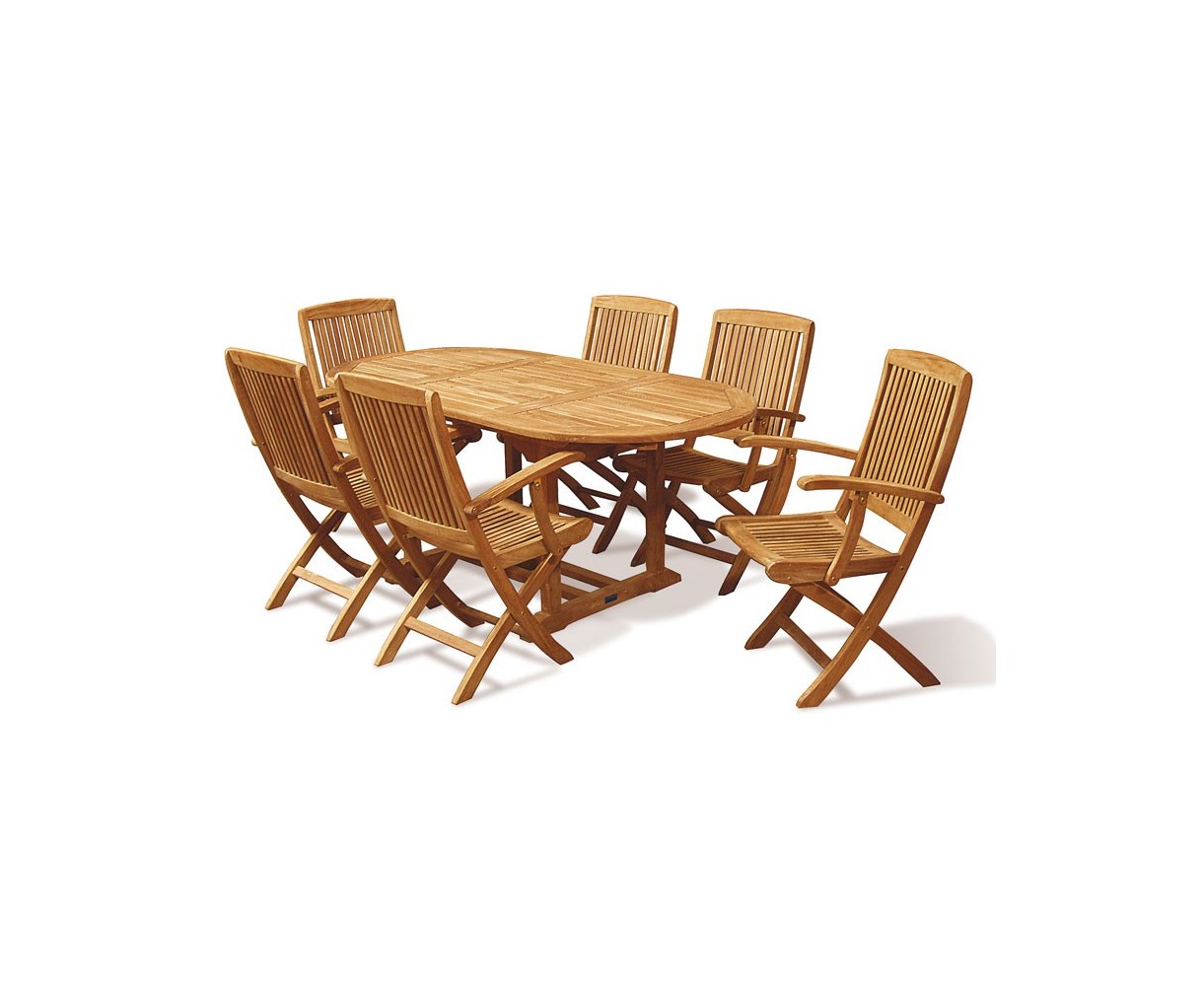 Bijou Expandable Dining Table Set with Folding Armchairs