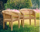 Garden Teak Companion Seat - Jack and Jill Bench