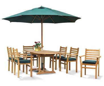 Yale 6 Seat Teak Dining Set