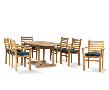 Yale 6 Seat Teak Dining Set