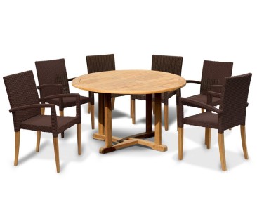 St Tropez Rattan 6 Seater Dining Set