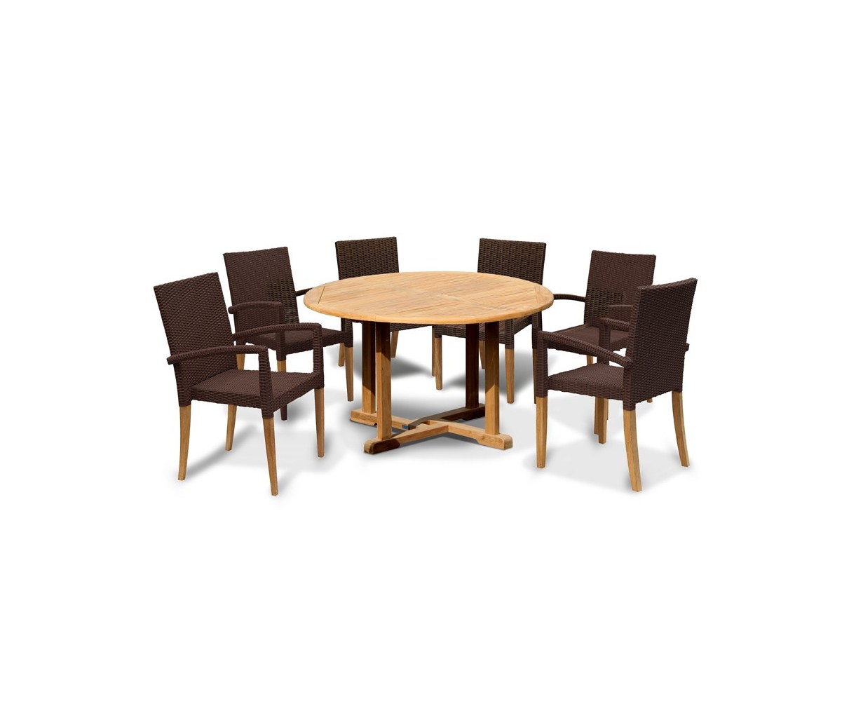 St Tropez Rattan 6 Seater Dining Set