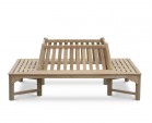 Teak Square Tree Bench with Back – 2.2m