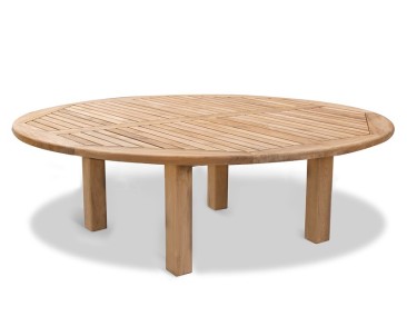 Titan Teak Round Outdoor Table - 2.2m - Titan Tables