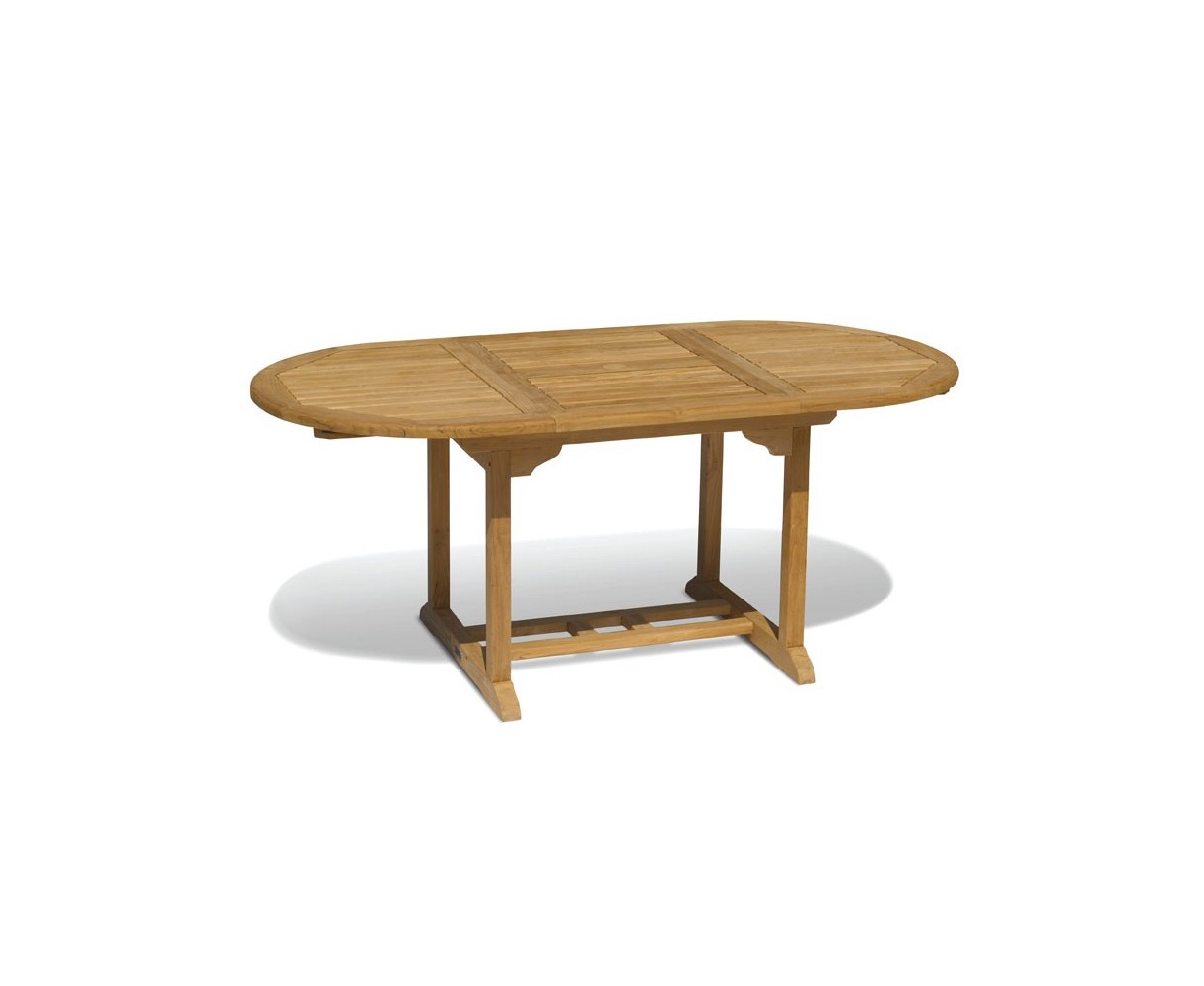 Brompton Narrow Teak Single-Leaf Extendable Dining Table 120-180cm