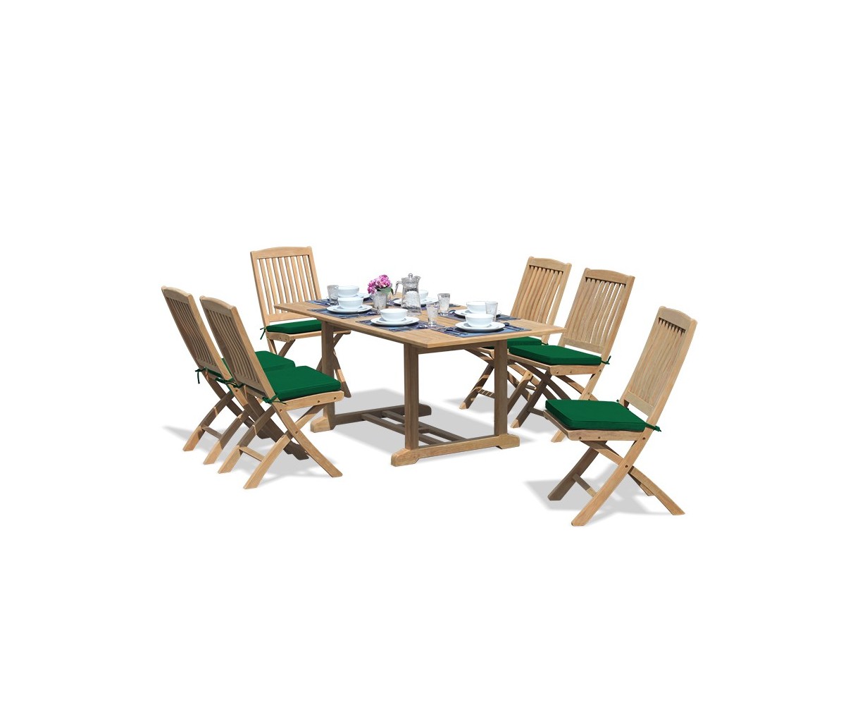 Hilgrove 6ft Rectangular Table and 6 Folding Chairs Set