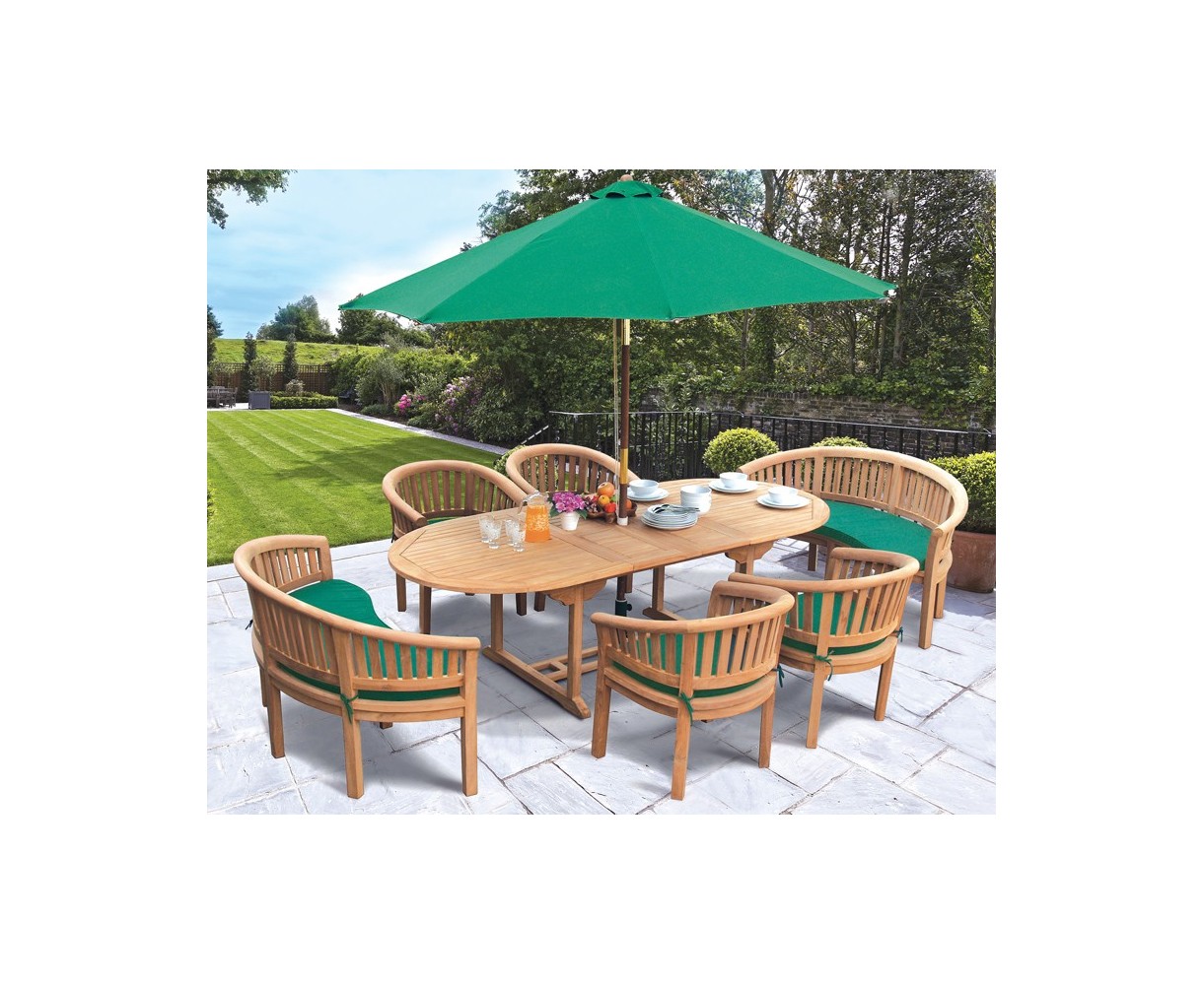 Wimbledon Barcelona Teak Table, Chairs and Benches Set