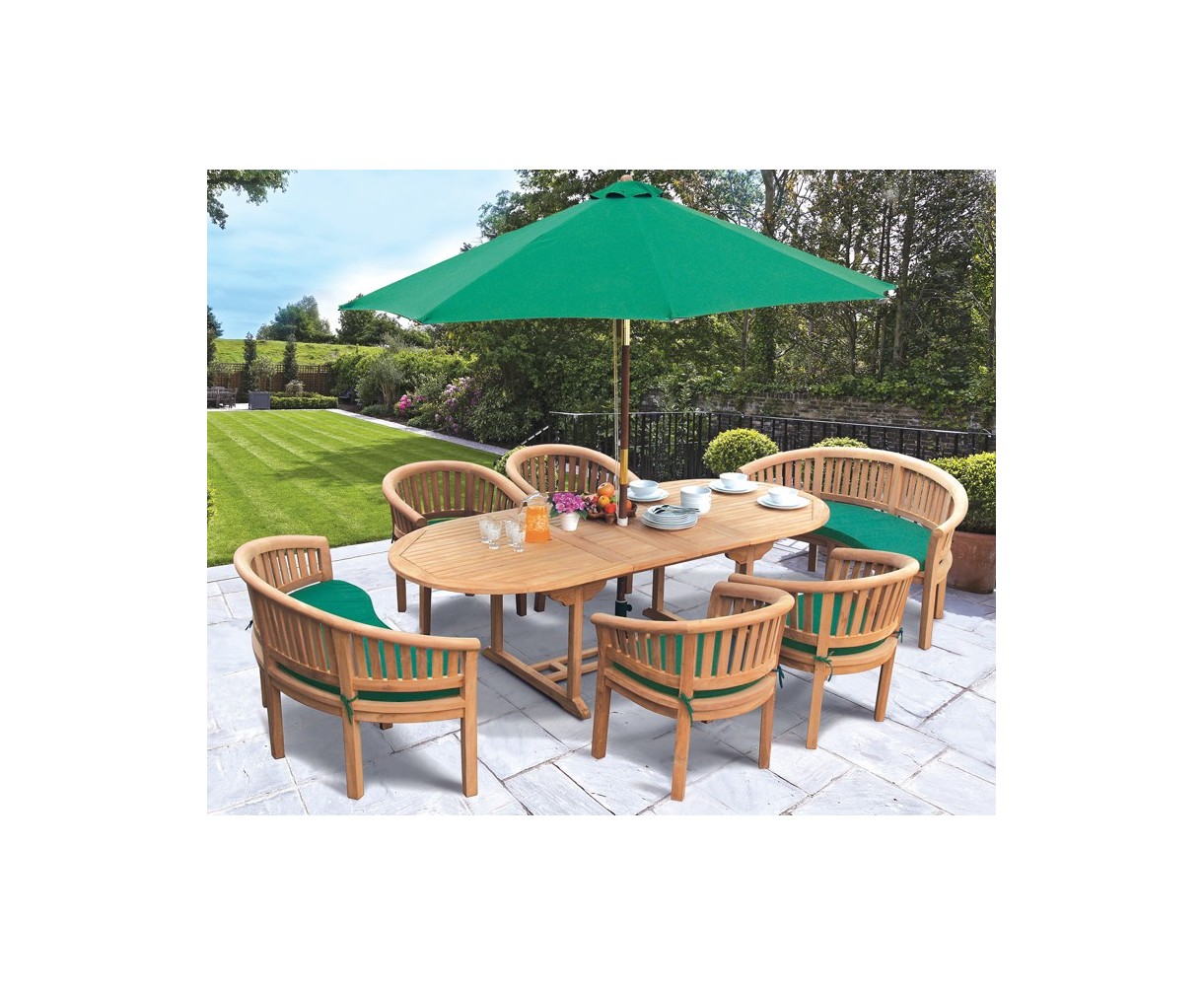 Wimbledon Teak Table, Chairs and Benches Set