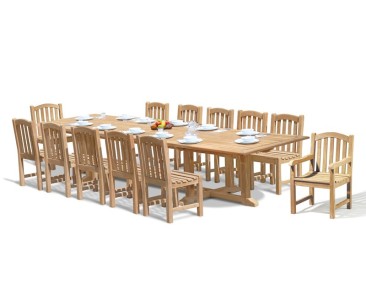 Hilgrove 4m with 2 Clivedon Armchairs and 10 Side chairs