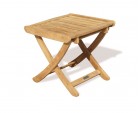 Cheltenham Teak Adjustable Footstool | Outdoor Side Table - Medium
