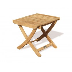 Cheltenham Teak Adjustable Footstool | Outdoor Side Table - Medium