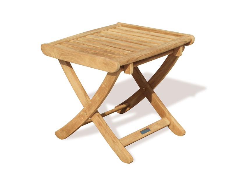 Cheltenham Teak Adjustable Footstool Outdoor Side Table