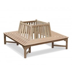 Teak Square Bench with Back-1.8m
