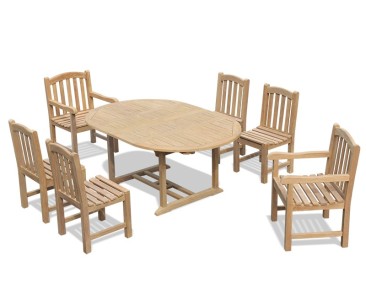 Clivedon 6 Seater Extending Dining Set