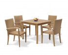 St. Tropez Teak and Rattan Table and Chairs Set