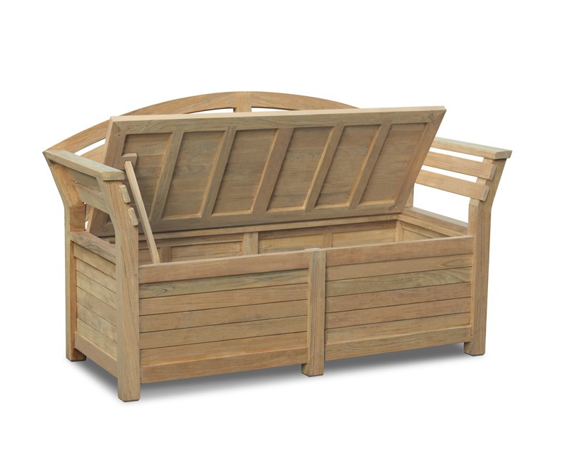 Salisbury Garden Storage Bench with arms 1.65m