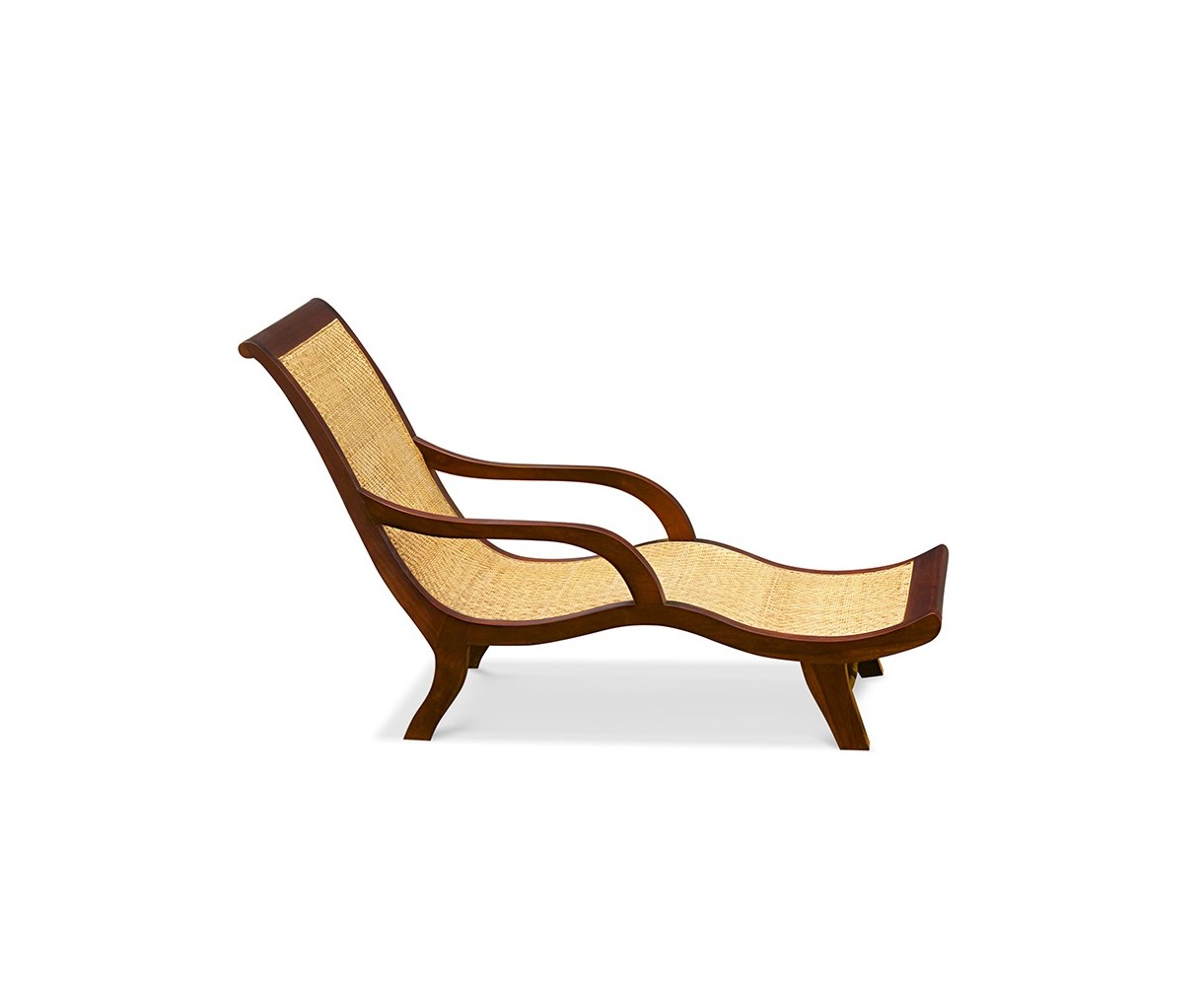 Capri Rattan Teak Lounger