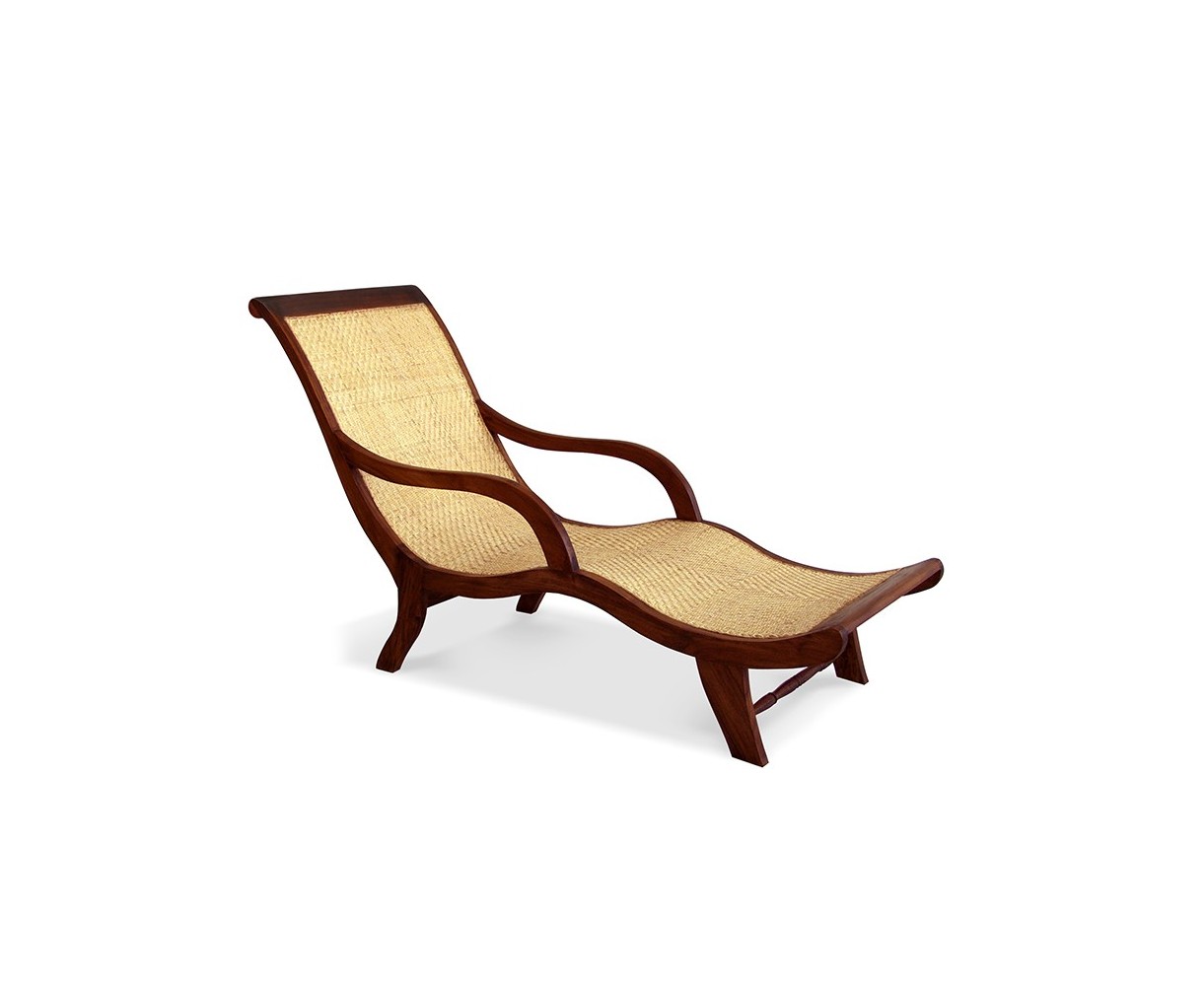 Capri Rattan Teak Lounger