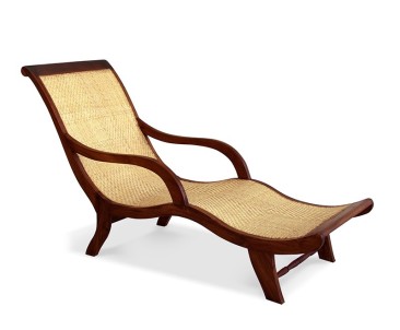 Capri Rattan Teak Lounger