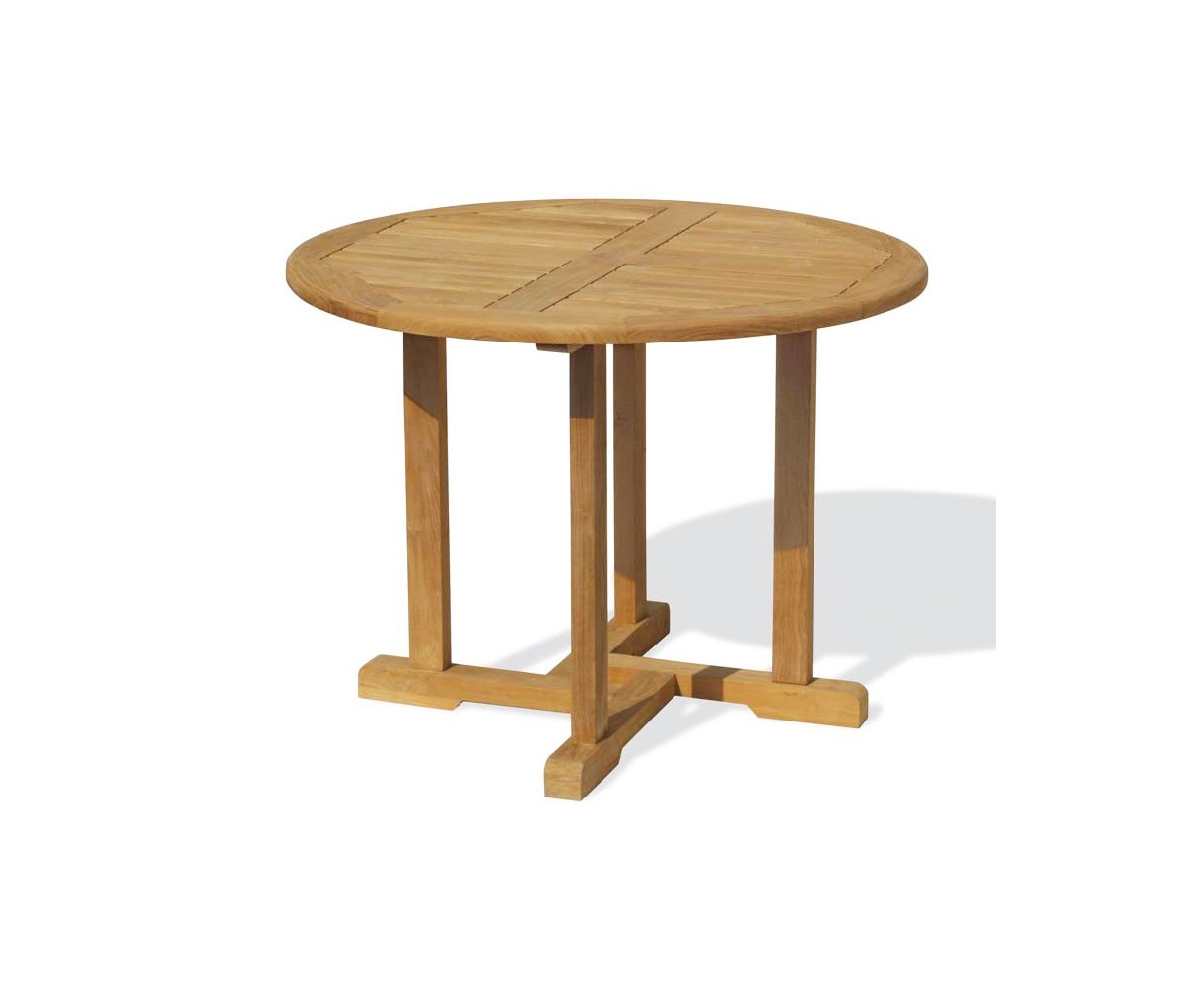 Canfield Teak Round Garden Table - 110cm