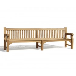 Balmoral Park Bench - Large Teak Bench 3m