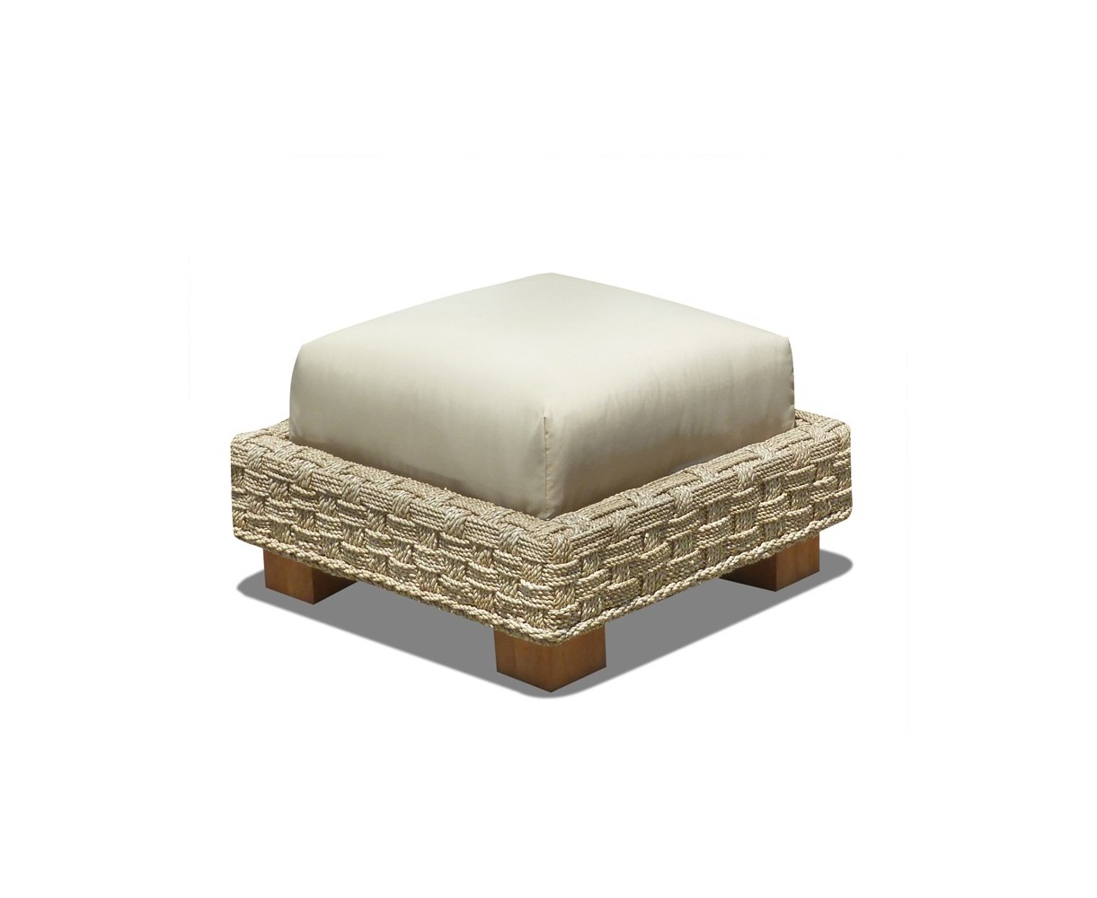 Water Hyacinth Seagrass Ottoman Footstool