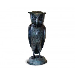 Large Owl Garden Ornament, Brass Outdoor Statue