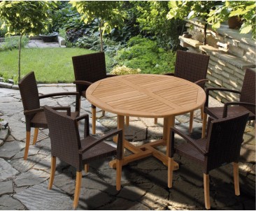 St Tropez Rattan 6 Seater Dining Set