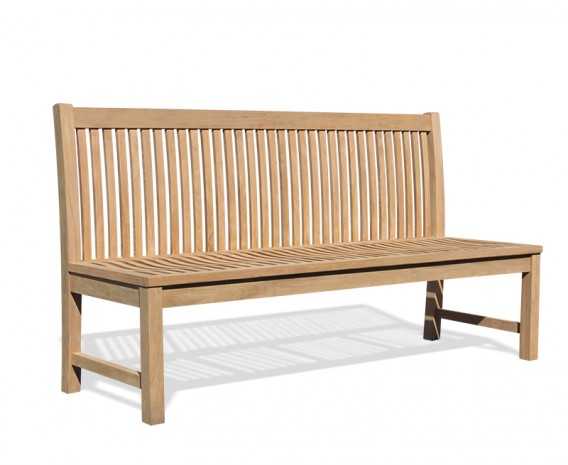 Canterbury Outdoor Armless Bench with back, Teak – 1.8m