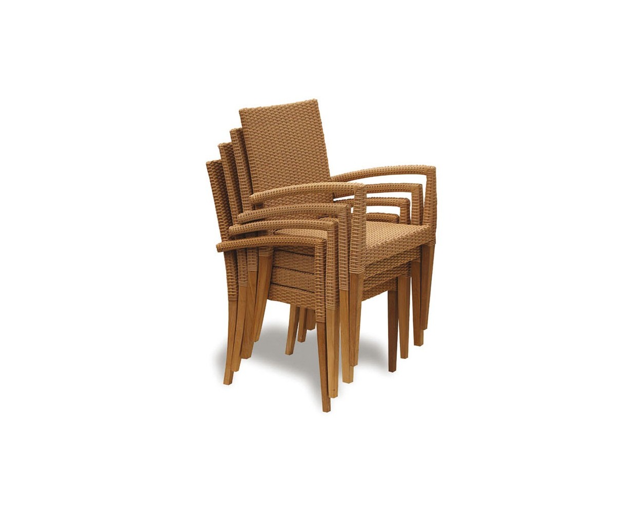 St Tropez Rattan Garden Stacking Chair