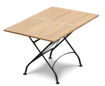 Garden Table and Bench Set, Rectangular Bistro Table with 2 Benches with arms, Black