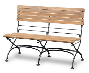 Outdoor Table and Bench Set, Rectangular Bistro Table with 2 Benches, Black