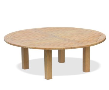 Large Patio Dining Set, Titan Round 2.2m Table with 8 Deluxe Banana Chairs