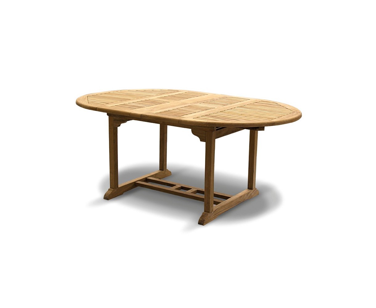 Brompton Teak Double-Leaf Extendable Garden Table 120-180cm