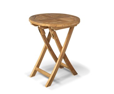 Suffolk Teak Folding Round Garden Table - 60cm - Dining Tables