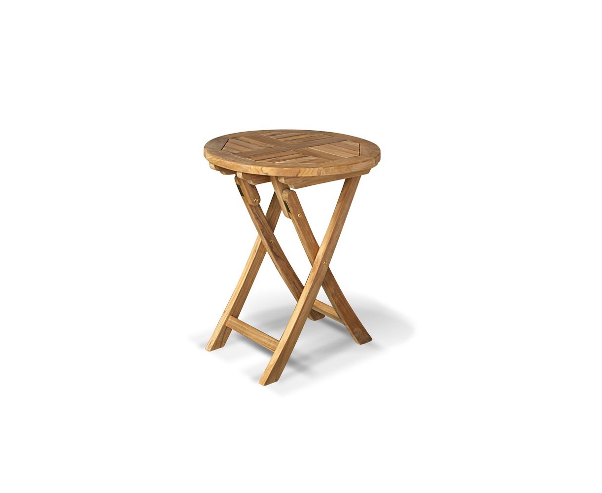 Suffolk Teak Folding Round Garden Table - 60cm