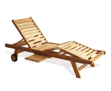 Luxury Teak Sun Lounger - Loungers, Steamers & Adirondacks