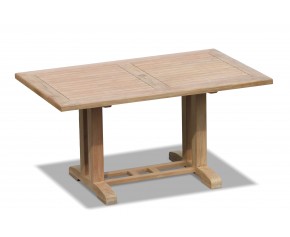 Cadogan Rectangular Patio Table, Pedestal Garden Table - 1.5m