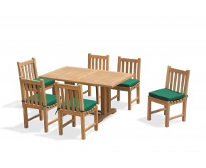 Cadogan 6 Seater Garden Table 1.5m & Windsor Side Chairs