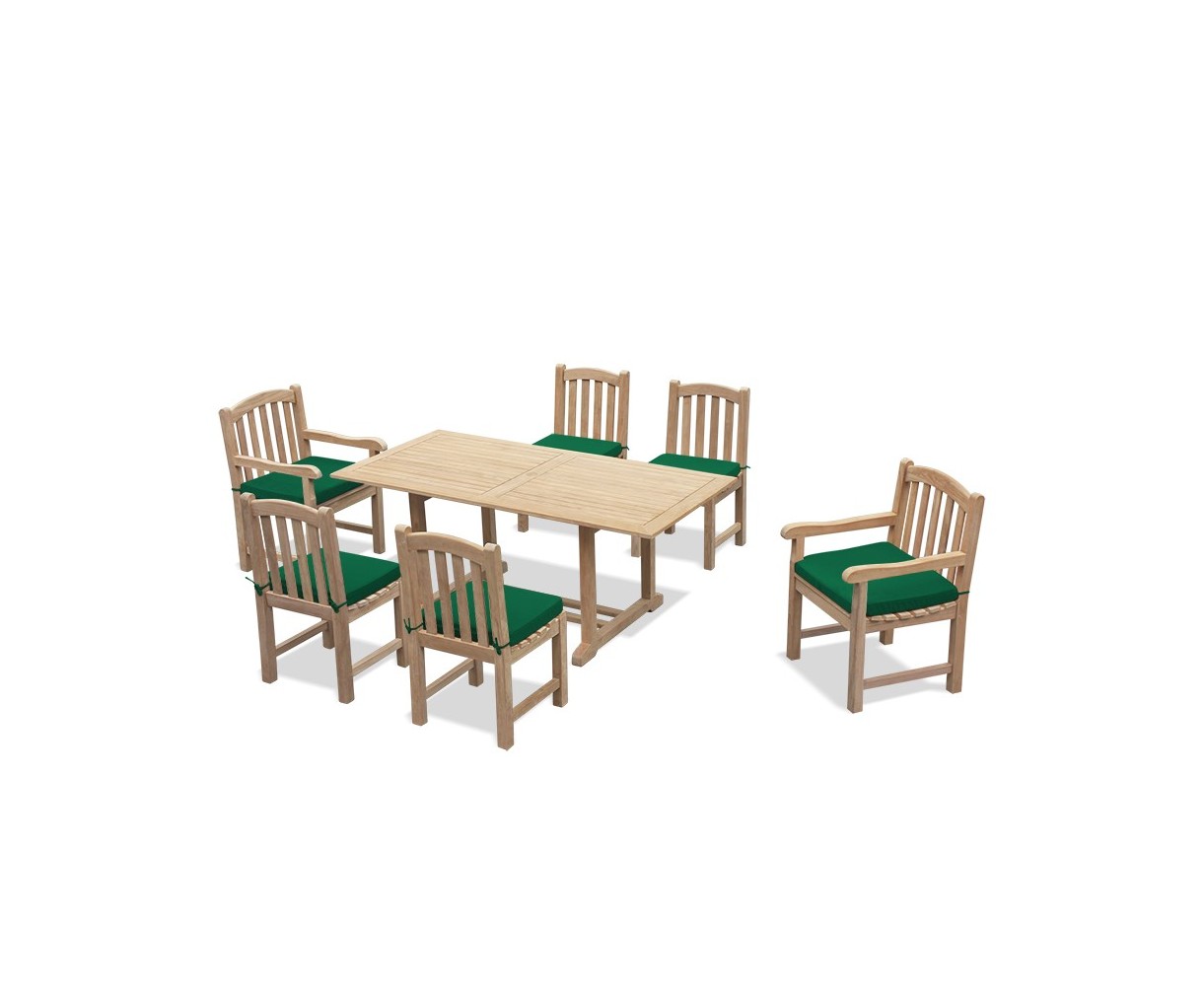 Hilgrove 6ft Garden Table and 6 Clivedon Chairs Set