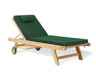 Teak Wooden Garden Sun Lounger