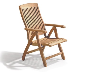 Bali Teak Outdoor Recliner Chair - Folding Chairs