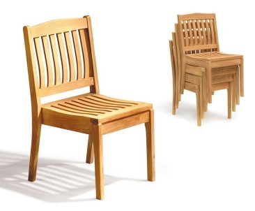 6 Seater Patio Set with Cadogan Pedestal Table 1.5m & Hilgrove Stacking Chairs