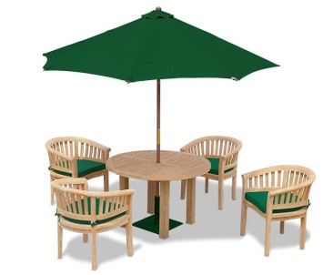 Titan Round Table with 4 Contemporary Chairs