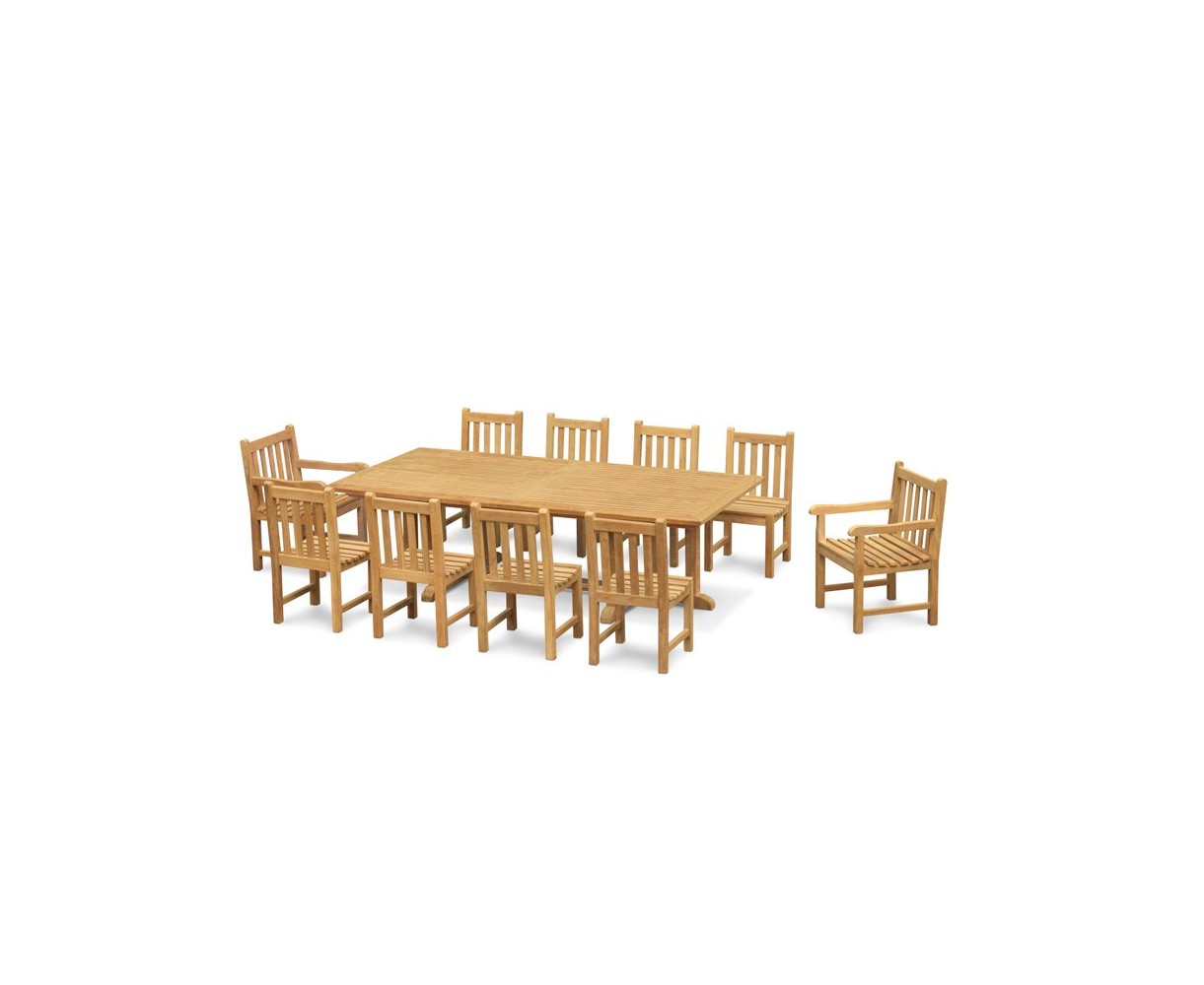 Hilgrove 10 Seater Rectangular Table 2.6m, Windsor Side Chairs & Armchairs