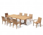 Hilgrove Rectangular Garden Table 2.6m & 8 St. Tropez Stacking Chairs